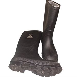 Kamik Black Waterproof Rubber Rain Boots